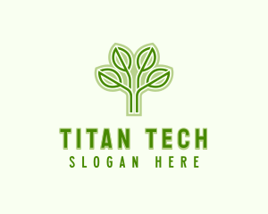 Environmental Tree Plant Logo