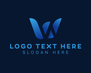 Tech Business Media Letter W logo design