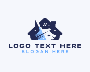 Broom - Broom Cleaning Housekeeping logo design