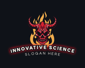 Fire Skull Demon Gaming Logo