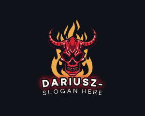 Fire Skull Demon Gaming Logo