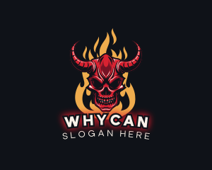 Fire Skull Demon Gaming Logo