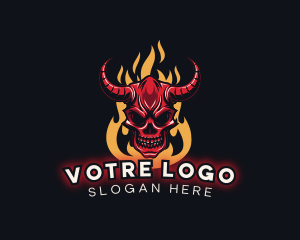 Gaming - Fire Skull Demon Gaming logo design