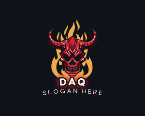 Fire - Fire Skull Demon Gaming logo design