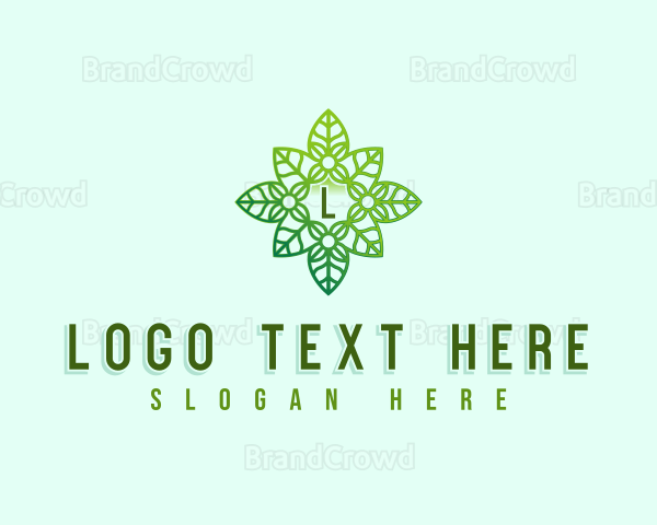 Modern Floral Wreath Logo