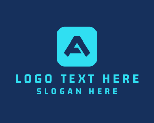 Tech Agency Letter A logo design