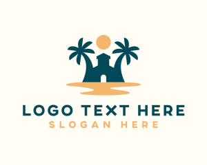 Lodging - Palm Tree House Resort logo design