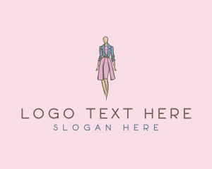 Sewing - Fashion Clothing Mannequin logo design