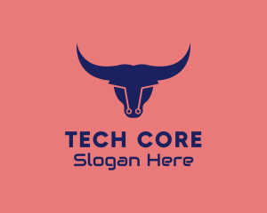 Tech Bull Circuit logo design