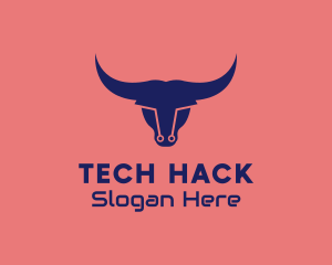 Tech Bull Circuit logo design