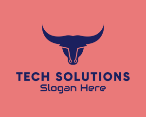 Steakhouse - Tech Bull Circuit logo design