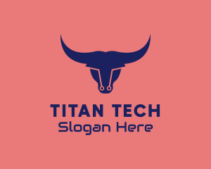 Tech Bull Circuit logo design