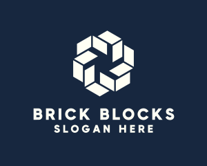 Blocks - Simple Geometric Shape logo design