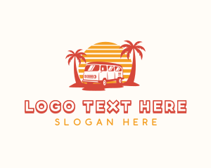 Travel Agency - Traveler Camper Van logo design