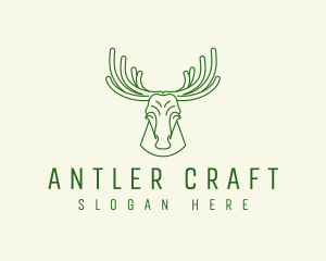 Antlers - Wild Moose Antler logo design