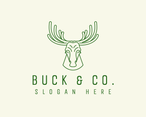 Wild Moose Antler logo design