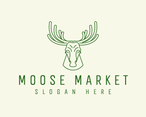 Wild Moose Antler logo design