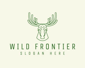 Wild Moose Antler logo design