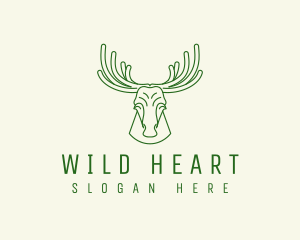 Wild Moose Antler logo design