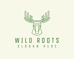 Wild Moose Antler logo design