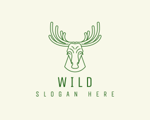 Wild Moose Antler logo design