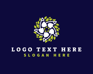 Shovel Garden Leaf Logo