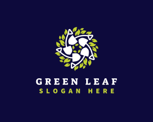 Shovel Garden Leaf logo design