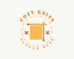 Crafter Knitting Needle logo design