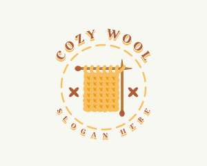 Wool - Crafter Knitting Needle logo design