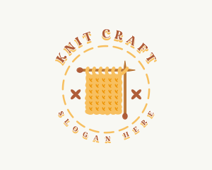 Crafter Knitting Needle logo design