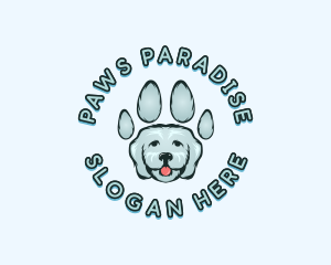 Pet Dog Paw logo design