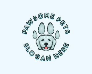 Pet Dog Paw logo design