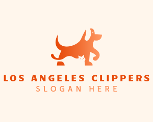 Kitten & Dog Animal Logo