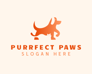 Kitten - Kitten & Dog Animal logo design