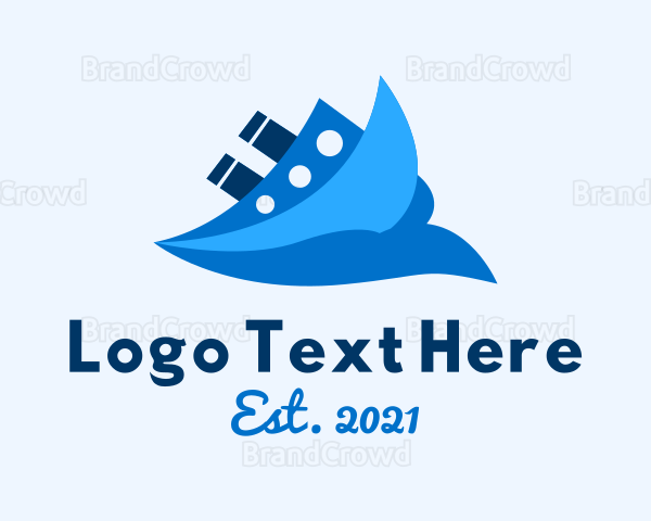 Ocean Travel Boat Logo