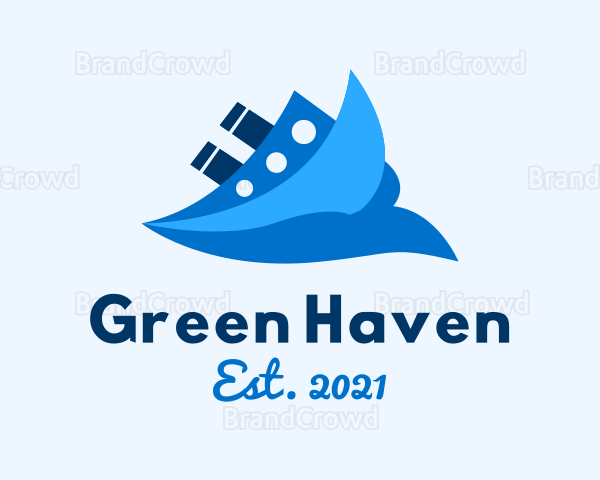 Ocean Travel Boat Logo