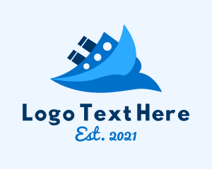 Ferry - Ocean Travel Boat logo design