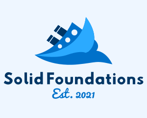 Transportation - Ocean Travel Boat logo design