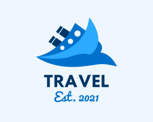 Ocean Travel Boat logo design