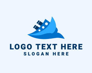 Travel And Tour - Ocean Travel Boat logo design