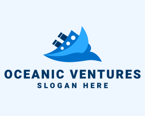 Ocean Travel Boat logo design