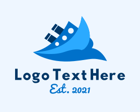 Travel - Ocean Travel Boat logo design