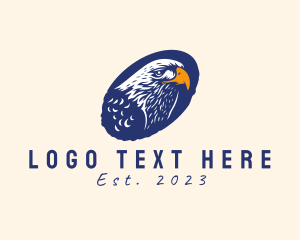 Steppe Eagle - Wild Eagle Head logo design