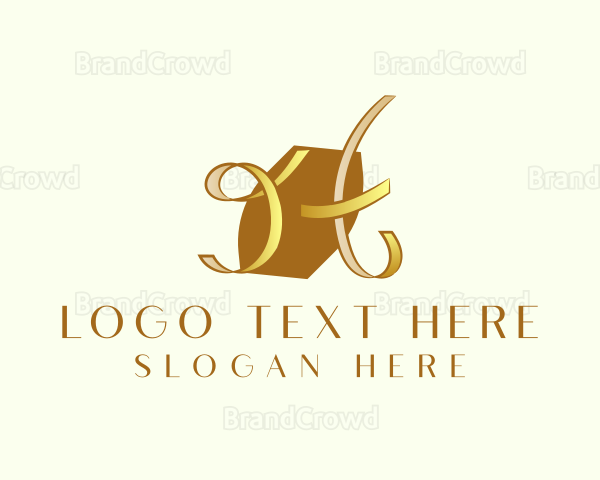 Elegant Ribbon Letter H Logo
