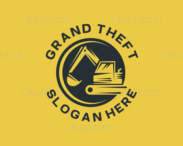 Excavator Construction Machinery Logo