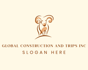 Hunting - Barn Ram Goat logo design