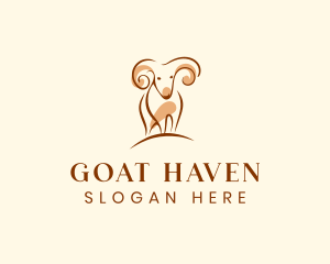 Barn Ram Goat logo design