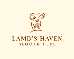 Lamb - Barn Ram Goat logo design