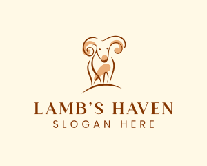 Barn Ram Goat logo design