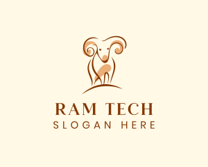 Barn Ram Goat logo design